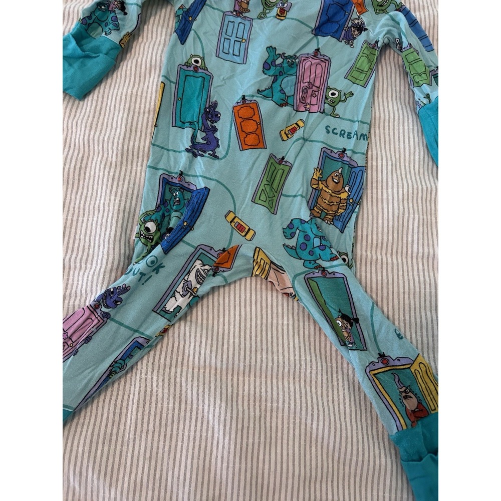 Little Sleepies Zippy Newborn Monsters Inc Scream Team Disney Bamboo Long Sleeve - Picture 8 of 10